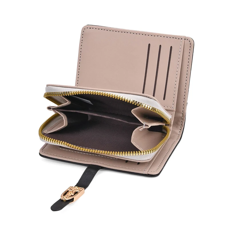 2-teiliges Geldbörsen-Set im Krokoprägungs-Design, Lange Geldbörse 20x10x3 cm und Bifold-Geldbörse 12x9x3,5 cm, Schwarz