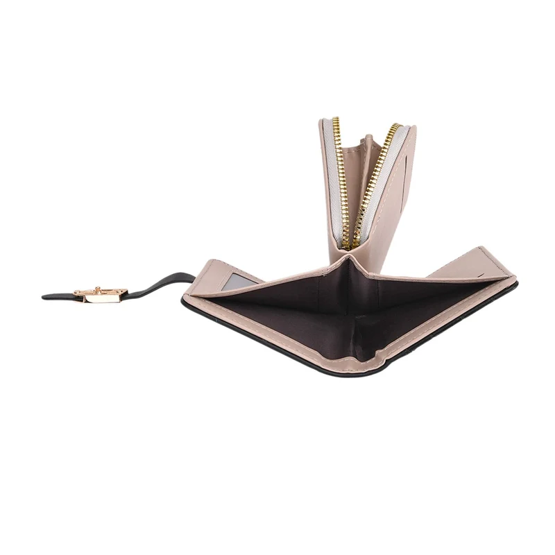 2-teiliges Geldbörsen-Set im Krokoprägungs-Design, Lange Geldbörse 20x10x3 cm und Bifold-Geldbörse 12x9x3,5 cm, Schwarz