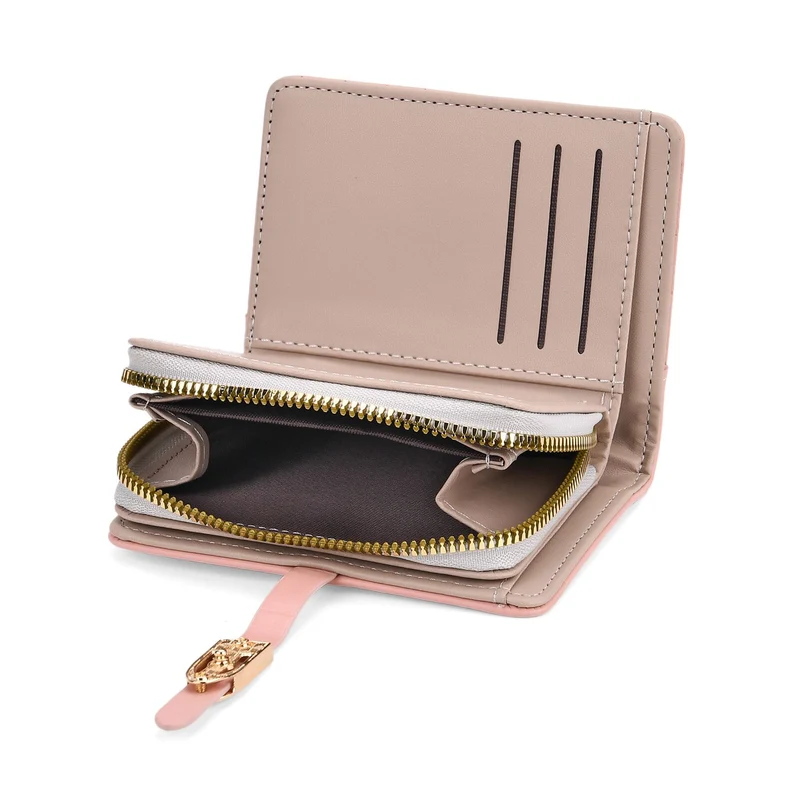 2-teiliges Geldbörsen-Set im Krokoprägungs-Design, Lange Geldbörse 20x10x3 cm und Bifold-Geldbörse 12x9x3,5 cm, Schwarz