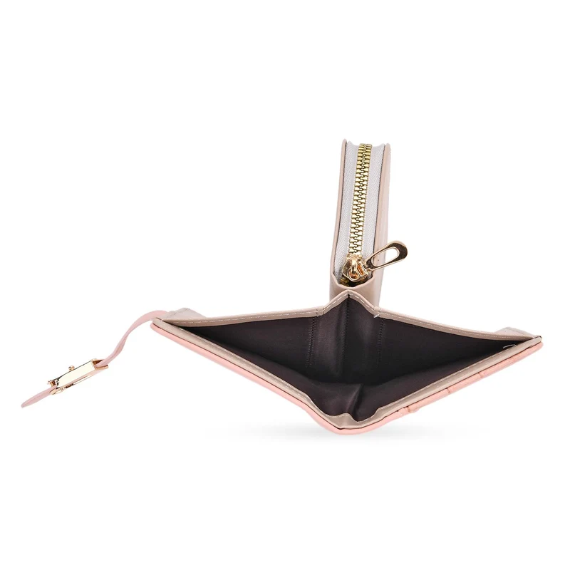 2-teiliges Geldbörsen-Set im Krokoprägungs-Design, Lange Geldbörse 20x10x3 cm und Bifold-Geldbörse 12x9x3,5 cm, Schwarz