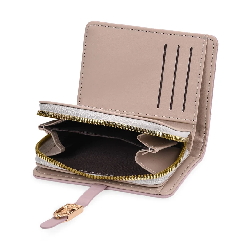 2-teiliges Geldbörsen-Set im Krokoprägungs-Design, Lange Geldbörse 20x10x3 cm und Bifold-Geldbörse 12x9x3,5 cm, Schwarz