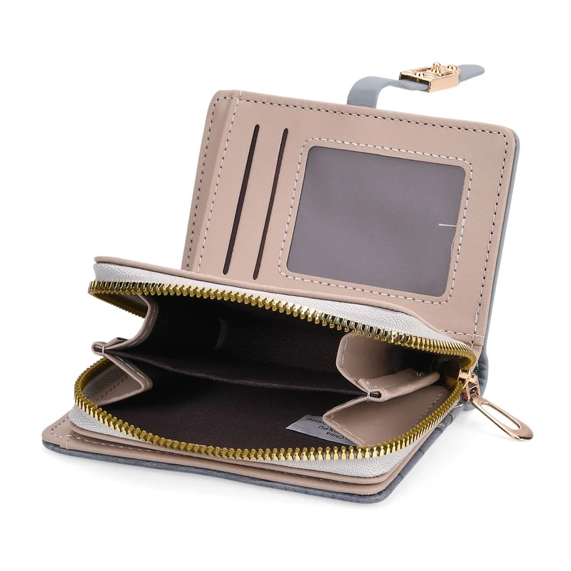 2-teiliges Geldbörsen-Set im Krokoprägungs-Design, Lange Geldbörse 20x10x3 cm und Bifold-Geldbörse 12x9x3,5 cm, Schwarz
