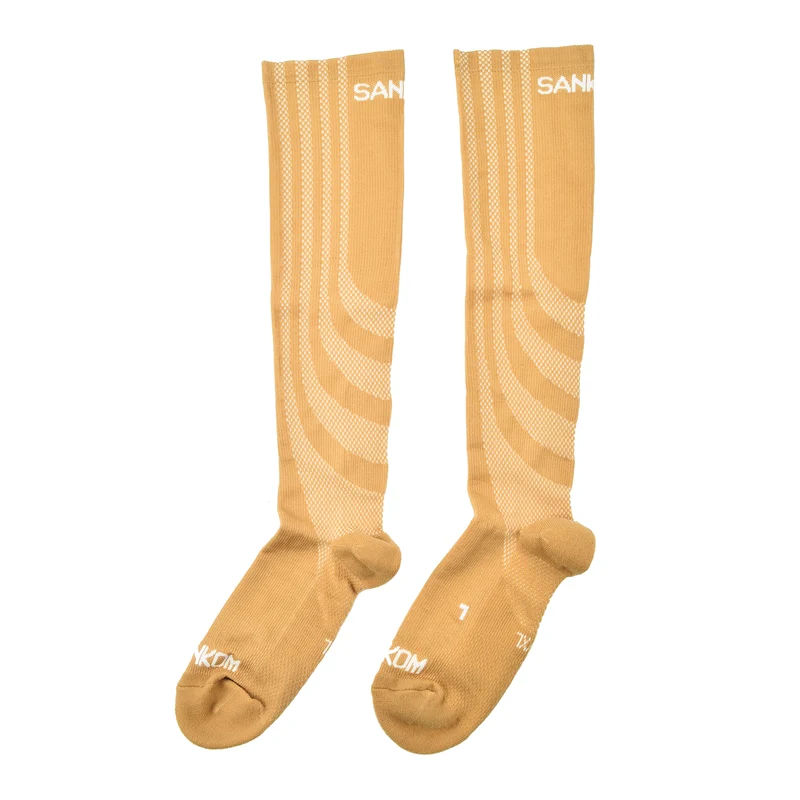 SANKOM Kompressionsstrümpfe, S-M, Beige, Größe 38-42