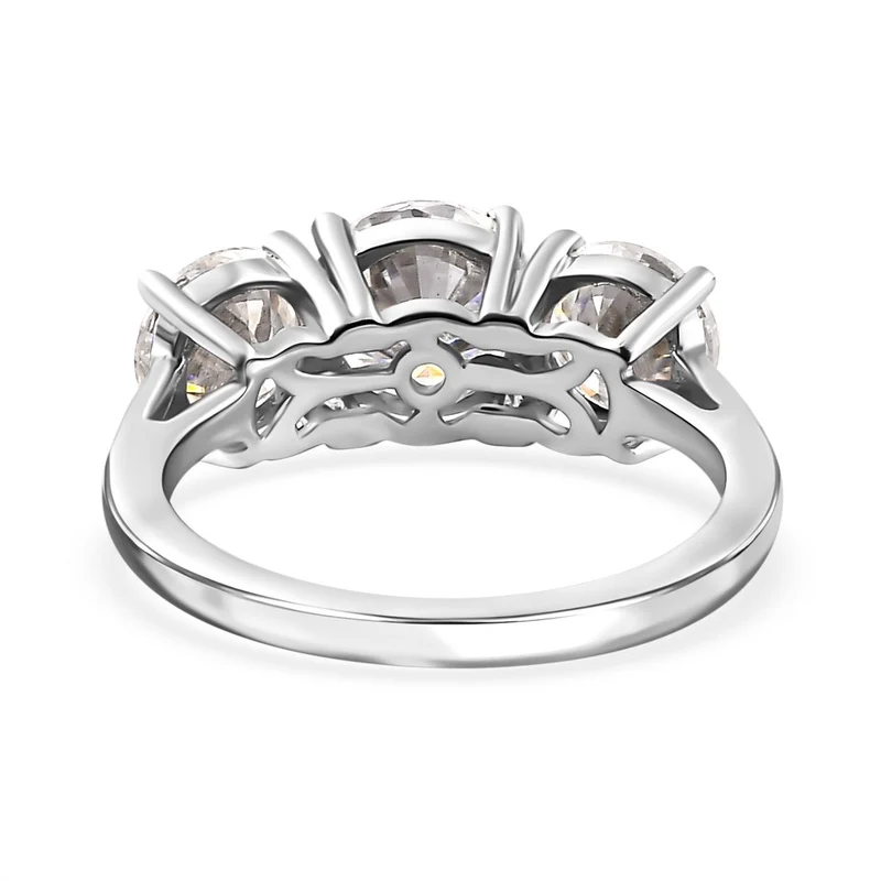 EF Moissanit Schmuckset 925 Silber platiniert ca. 7,19 ct.
