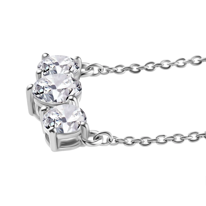 EF Moissanit Schmuckset 925 Silber platiniert ca. 7,19 ct.
