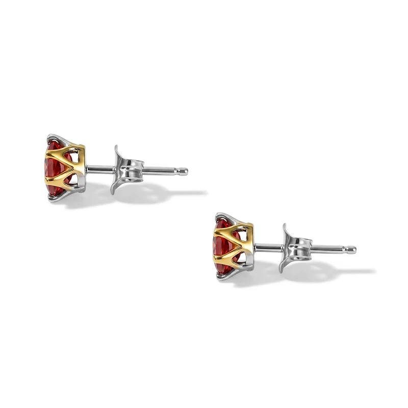 3er Set - EVER TRUE Lab Grown Padparadscha-Saphir Anhänger mit Kette, Ring und Ohrringe, ca. 50 cm (Größe 18.00) ca. 4,88 ct.