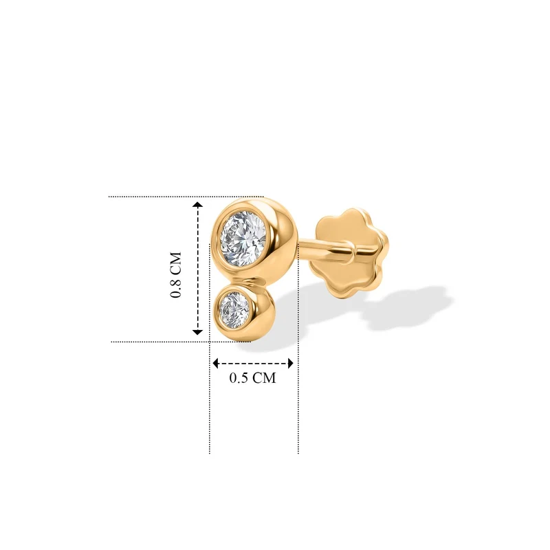 LUXURIANT 0,25 ct. SI-GH Labor Diamant Ohrringe mit pieksfreiem Verschluss, 925 Silber rhodiniert