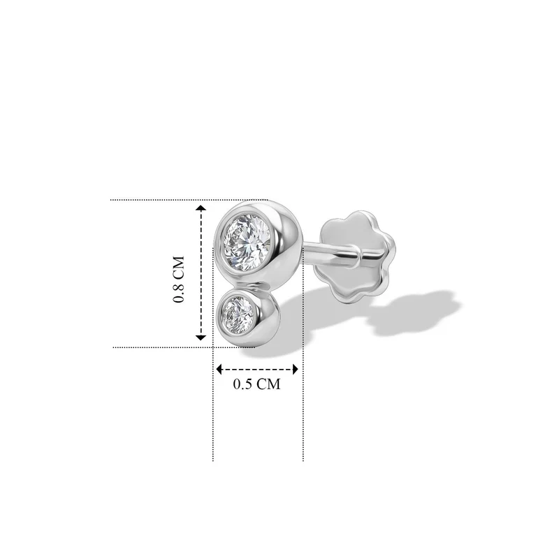 LUXURIANT 0,25 ct. SI-GH Labor Diamant Ohrringe mit pieksfreiem Verschluss, 925 Silber rhodiniert