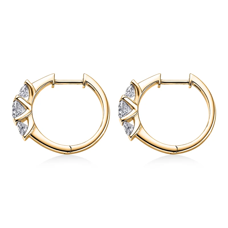 D'Joy Moissanit Ohrringe 925 Silber Platiniert ca. 1.86 ct