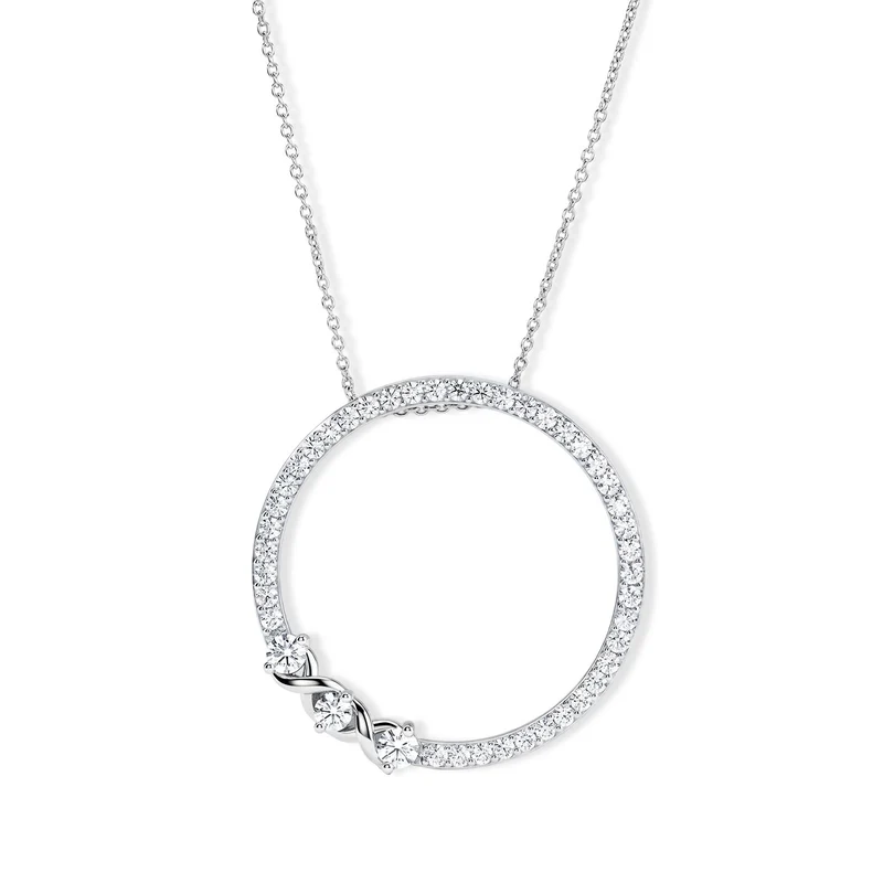 LUXURIANT DIAMOND - Lab Grown Diamant SI-GH Schmuckset ca. 50 cm 925 Silber Rhodiniert ca. 1.00 ct