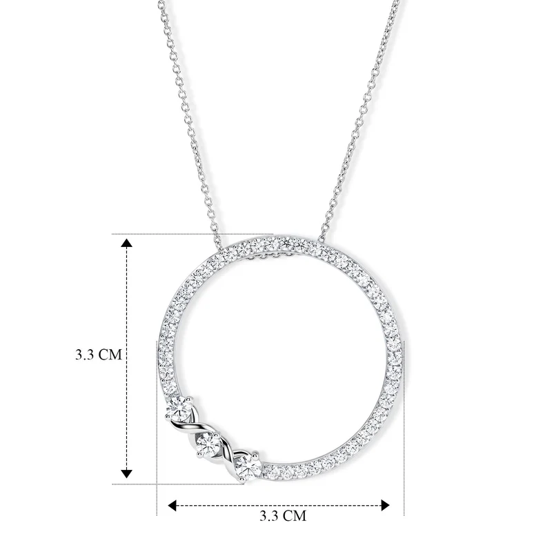 LUXURIANT DIAMOND - Lab Grown Diamant SI-GH Schmuckset ca. 50 cm 925 Silber Rhodiniert ca. 1.00 ct