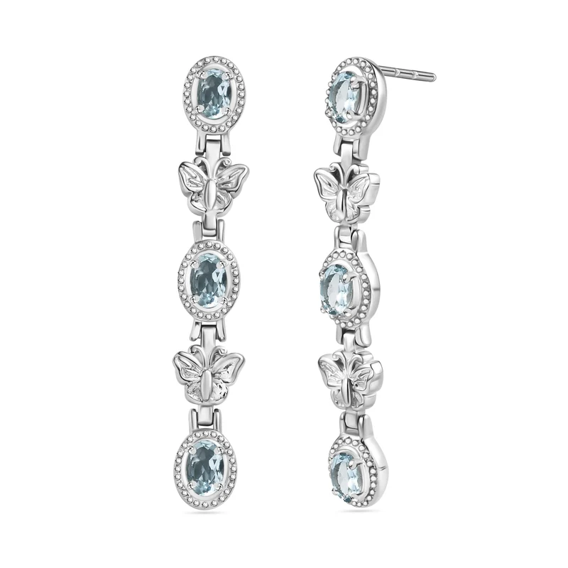 Citrin Ohrringe Edelstahl ca. 2.91 ct