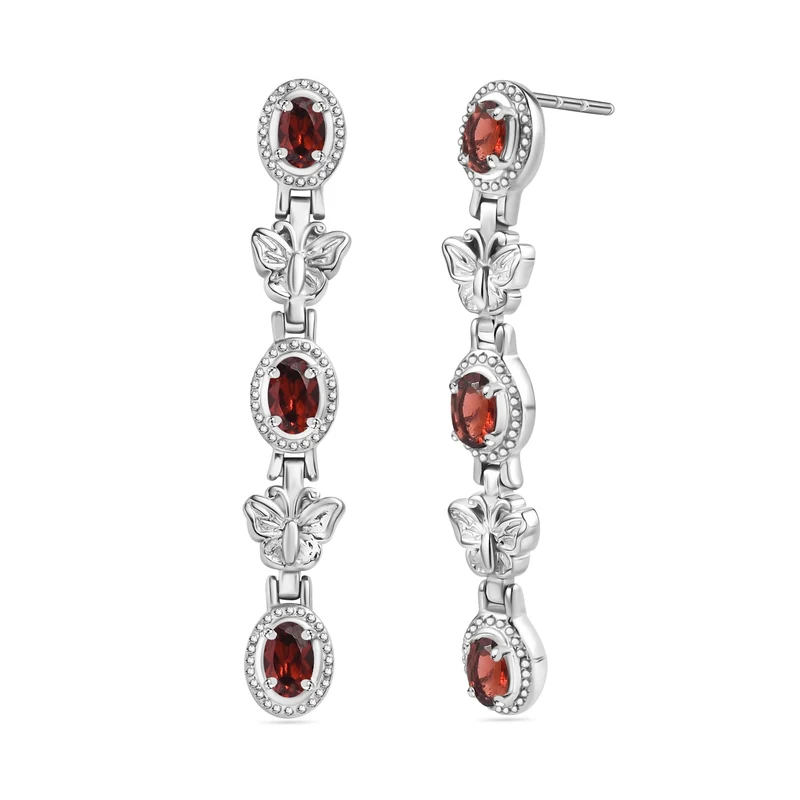 Citrin Ohrringe Edelstahl ca. 2.91 ct