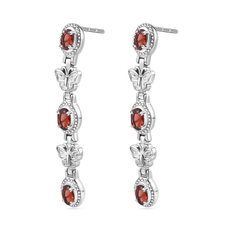 Citrin Ohrringe Edelstahl ca. 2.91 ct
