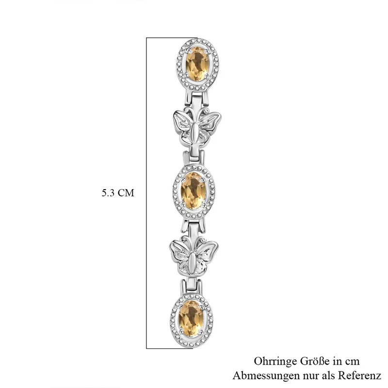 Citrin Ohrringe Edelstahl ca. 2.91 ct