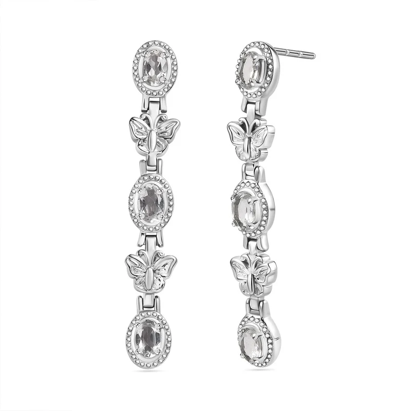 Citrin Ohrringe Edelstahl ca. 2.91 ct