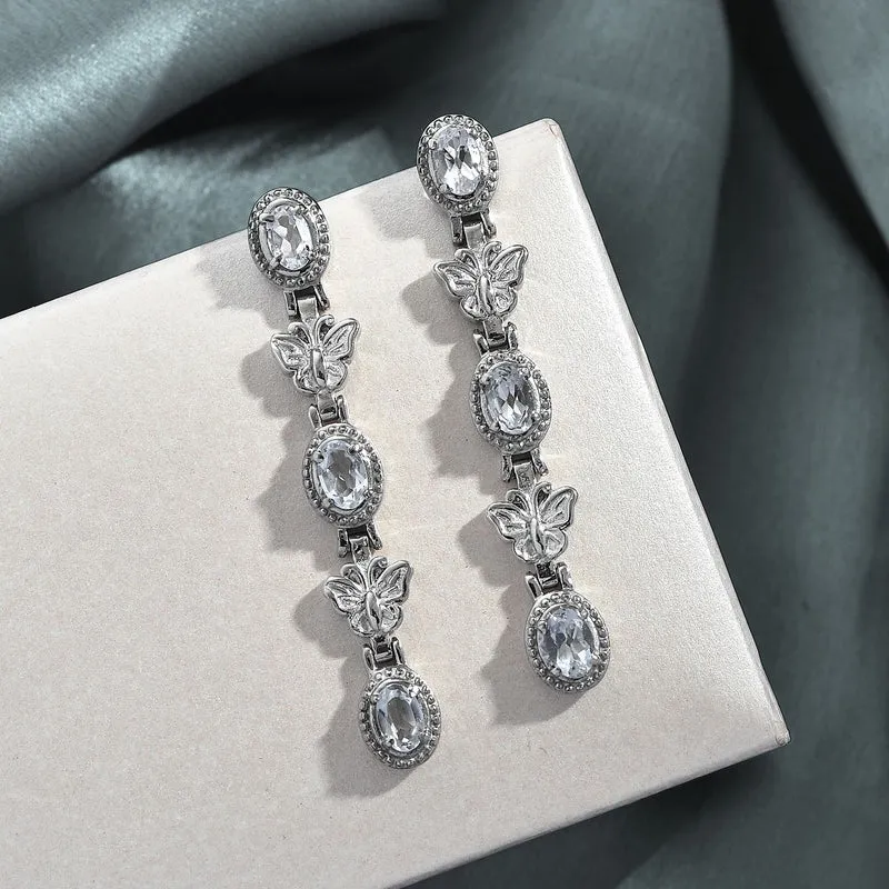 Citrin Ohrringe Edelstahl ca. 2.91 ct