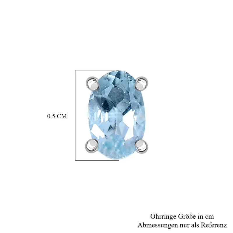 AA Santamaria Aquamarin Ohrringe 925 Silber rhodiniert ca. 0,46 ct.