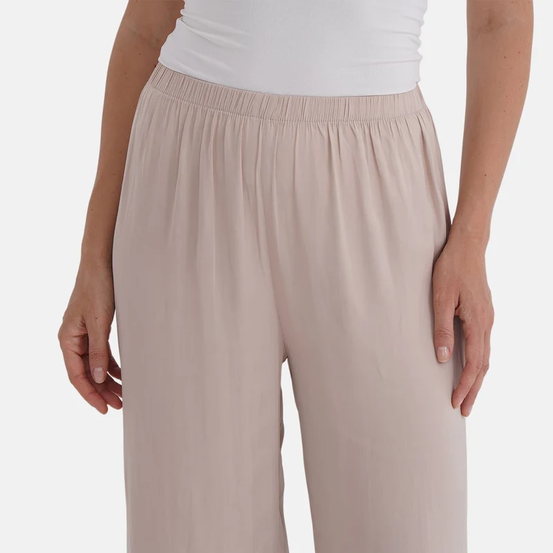 Trendige Palazzo-Hose aus 100% Polyester, Einheitsgröße, Beige