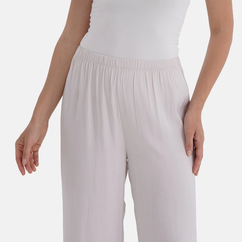 Trendige Palazzo-Hose aus 100% Polyester, Einheitsgröße, Beige