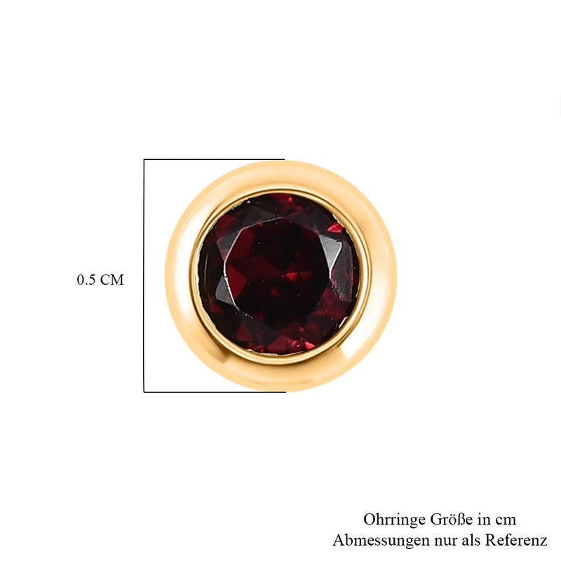 Mosambik Granat Ohrringe 925 Silber rhodiniert ca. 0.70 ct