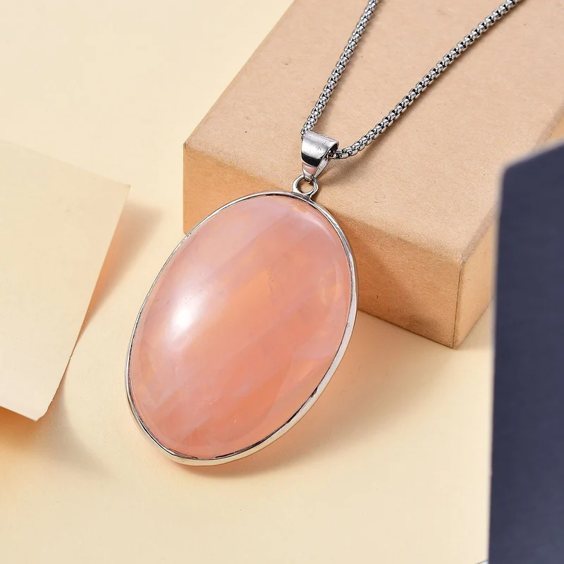 EXKLUSIVES ANGEBOT - Lepidolith Anhänger mit Kette, ca. 300.00 ct