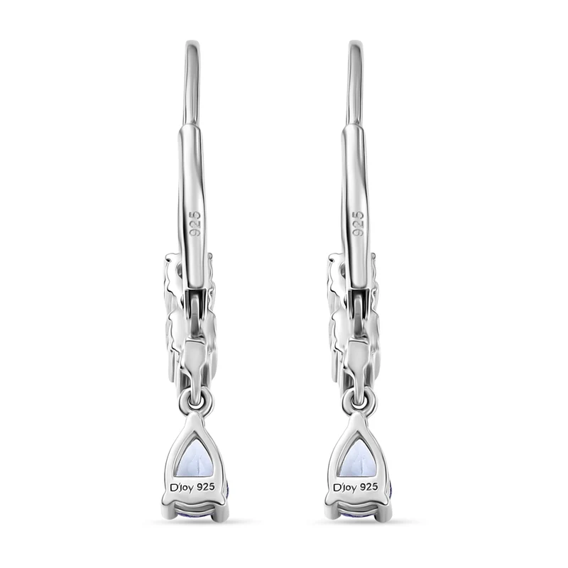D'Joy Tansanit Ohrringe 925 Silber rhodiniert ca. 1,29 ct.