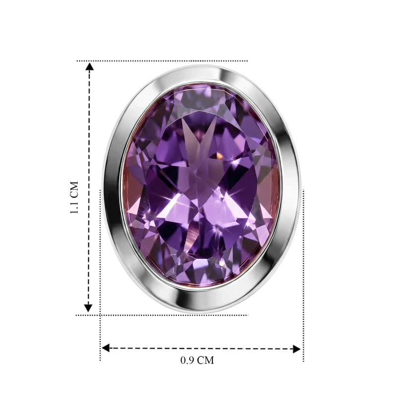 EverTrue Rose De France Amethyst Solitär Ohrringe, 950 Kupfer rosévergoldet - 3,35 ct.