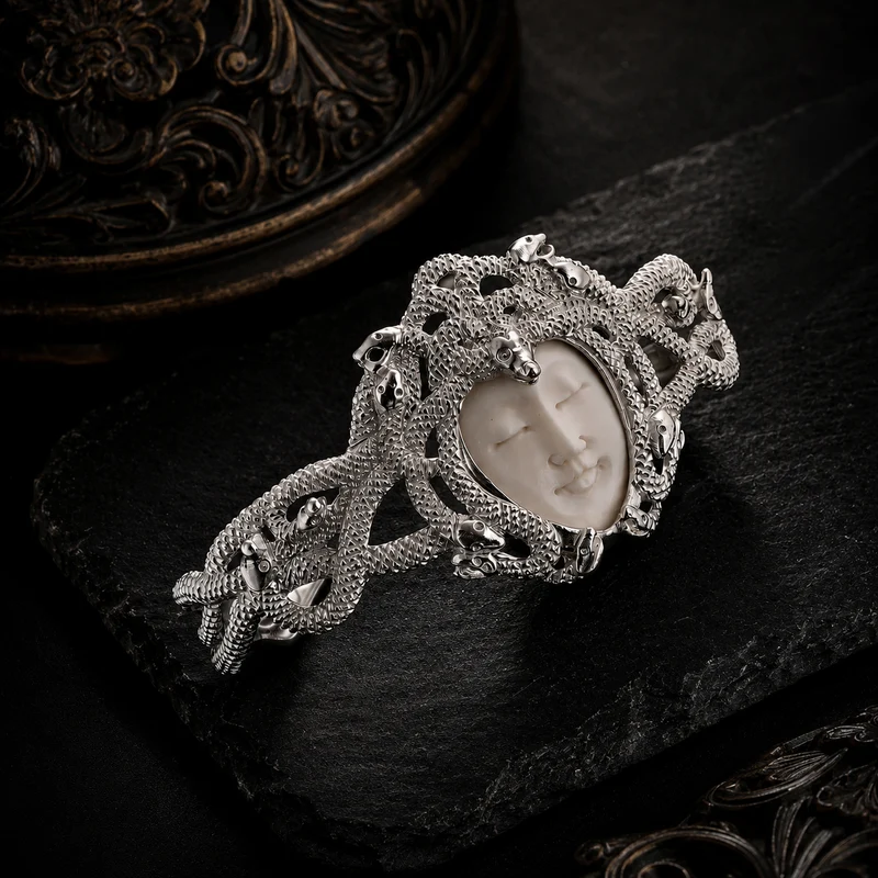 D'Joy Ox Bone Armreif ca. 19 cm 925 Silber ca. 0,01 ct.