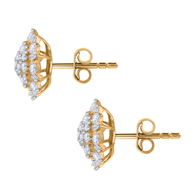 LUXURIANT 1 ct. SGL zertifizierte VS-EF Labor Diamant Ohrringe, 925 Silber platiniert