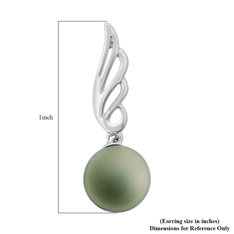 ILIANA zertifizierte und geprüfte AAA Tahiti Perle (9,5-10mm) Ohrringe in 750 Weißgold