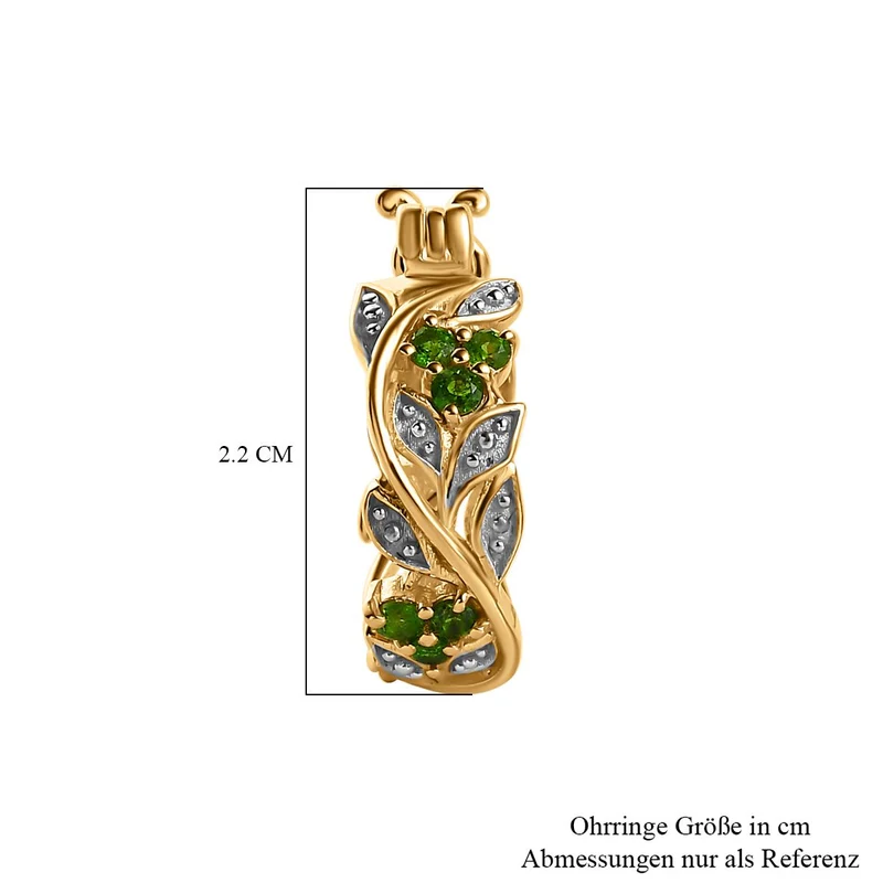 AA Mehrfarbig-Turmalin Ohrringe 925 Silber vergoldet ca. 0.43 ct