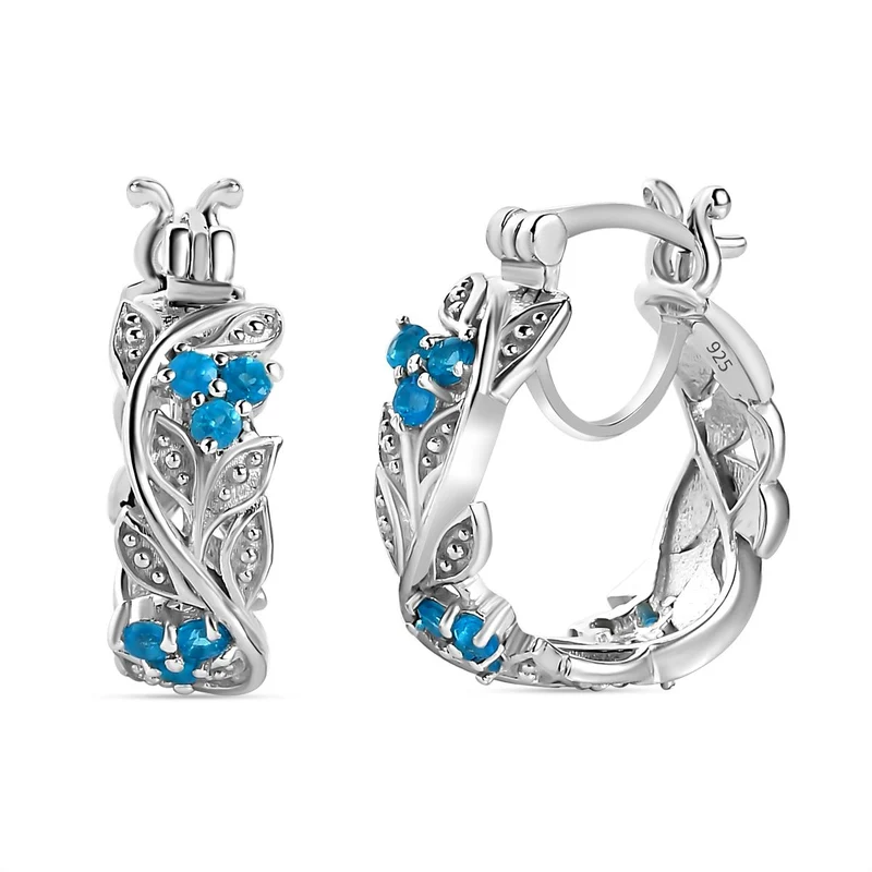 AA Mehrfarbig-Turmalin Ohrringe 925 Silber vergoldet ca. 0.43 ct