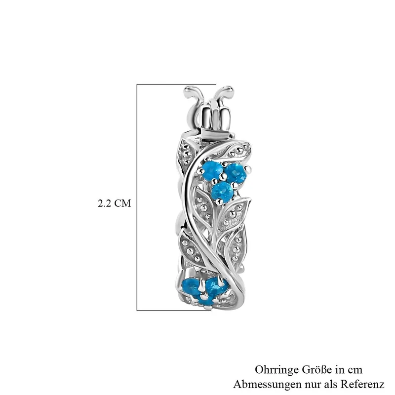 AA Mehrfarbig-Turmalin Ohrringe 925 Silber vergoldet ca. 0.43 ct