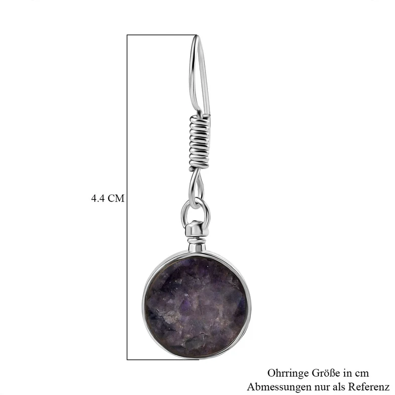 Smaragd Matrix Ohrringe, Messing ca. 6.00 ct