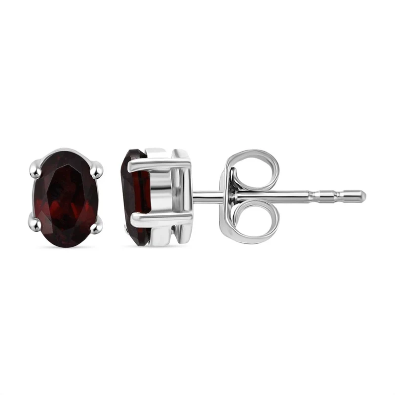 D'Joy Rote Granat Ohrringe 925 Silber rhodiniert ca. 1.00 ct