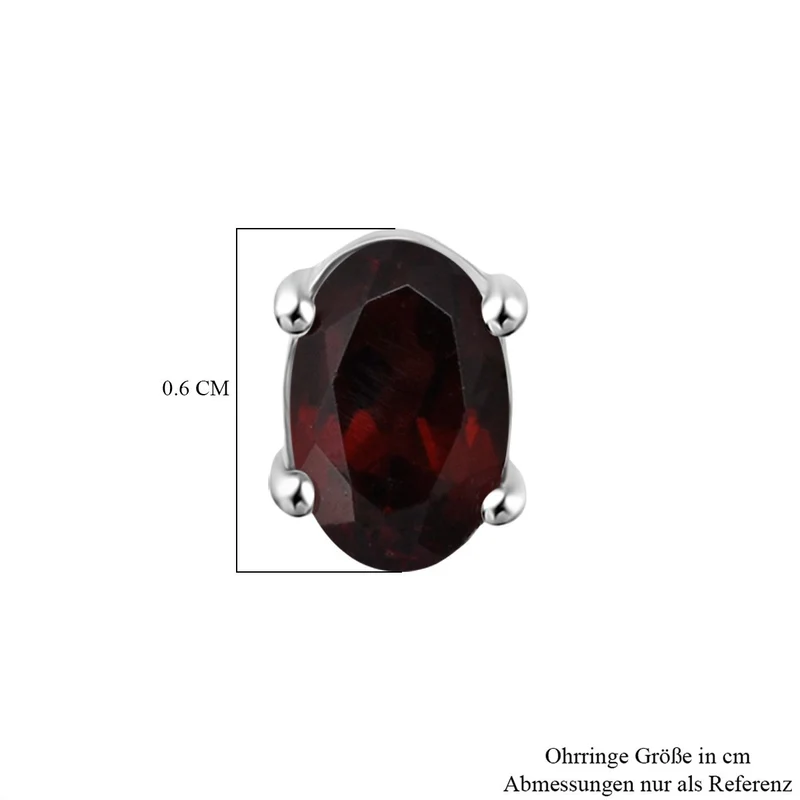 D'Joy Rote Granat Ohrringe 925 Silber rhodiniert ca. 1.00 ct