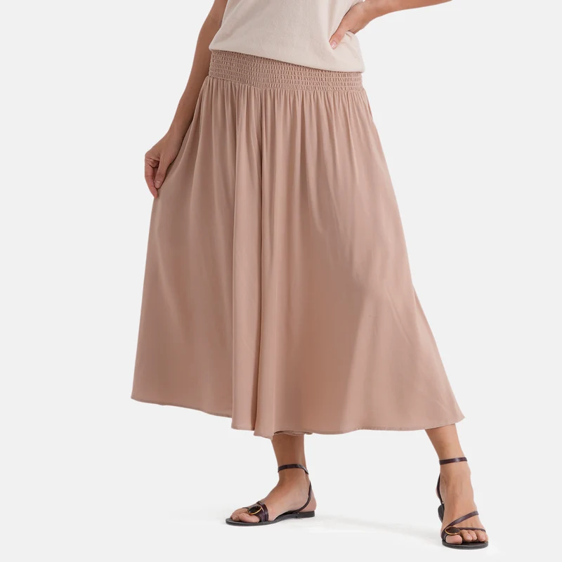 LA MAREY Palazzo Culotte aus Viskose, One Size EU 36-44, Schwarz