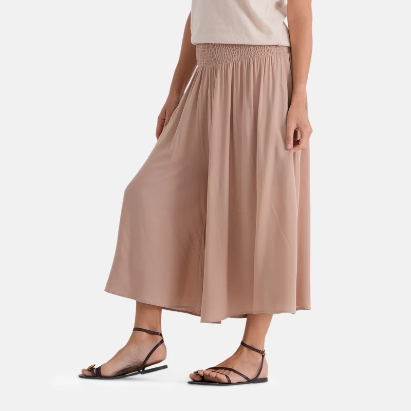 LA MAREY Palazzo Culotte aus Viskose, One Size EU 36-44, Schwarz