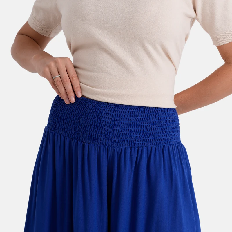 LA MAREY Palazzo Culotte aus Viskose, One Size EU 36-44, Schwarz