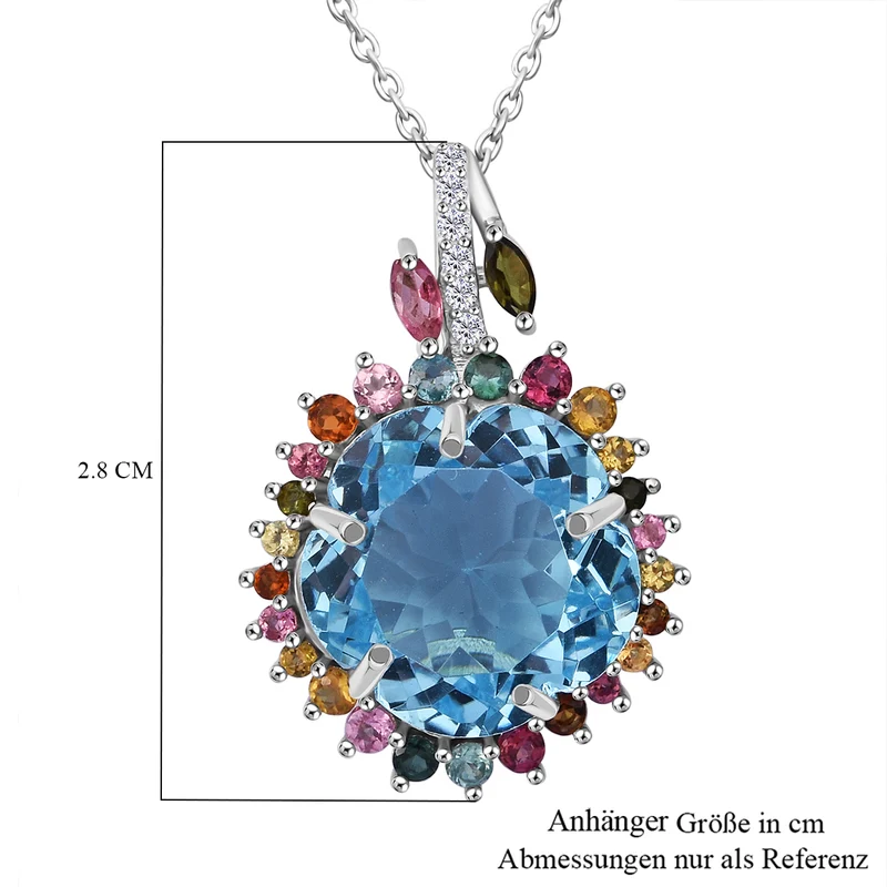 AA Prasiolite, Mehrfarbig-Turmalin Schmuckset 925 Silber rhodiniert ca. 11.17 ct
