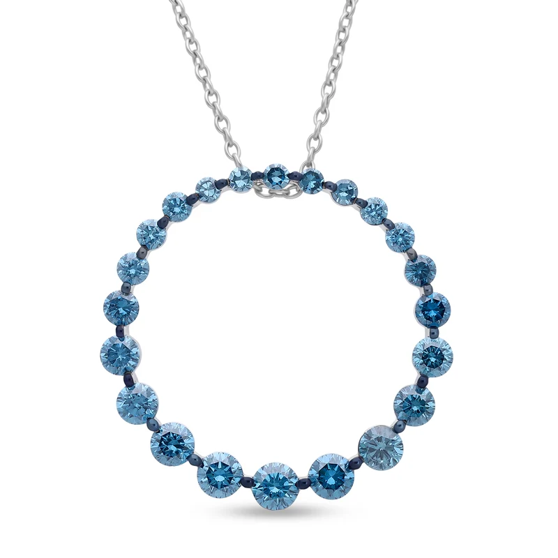 LUXURIANT DIAMOND - Lab Grown Diamant SI-GH SGL zertifiziert Schmuckset ca. 45 cm 925 Silber 750 Gelbgold vermeil ca. 1,00 ct.