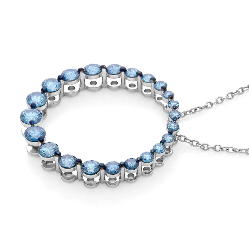 LUXURIANT DIAMOND - Lab Grown Diamant SI-GH SGL zertifiziert Schmuckset ca. 45 cm 925 Silber 750 Gelbgold vermeil ca. 1,00 ct.
