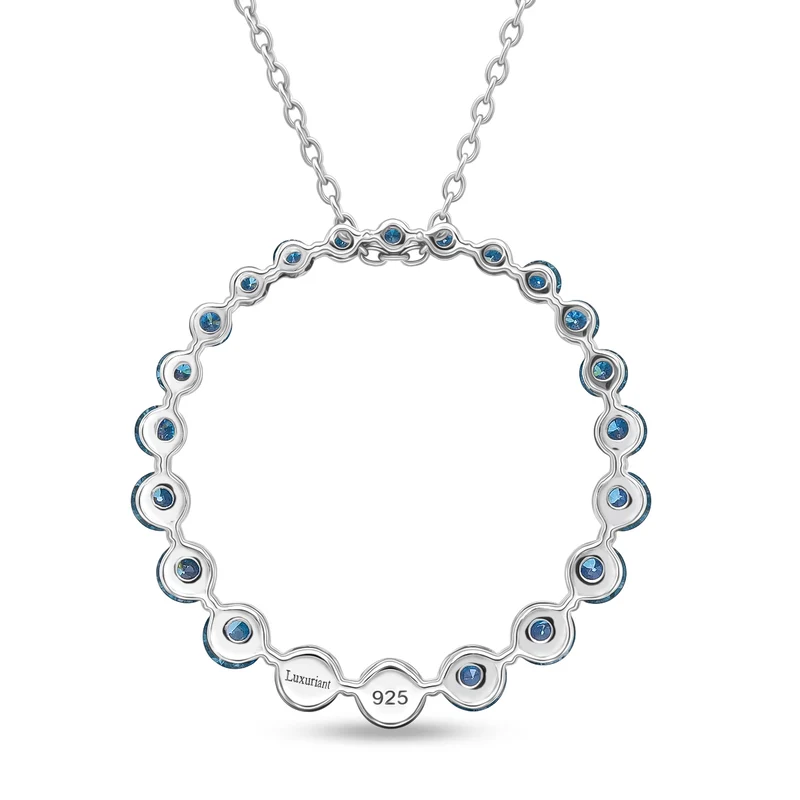 LUXURIANT DIAMOND - Lab Grown Diamant SI-GH SGL zertifiziert Schmuckset ca. 45 cm 925 Silber 750 Gelbgold vermeil ca. 1,00 ct.