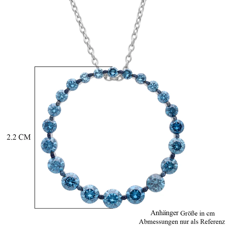 LUXURIANT DIAMOND - Lab Grown Diamant SI-GH SGL zertifiziert Schmuckset ca. 45 cm 925 Silber 750 Gelbgold vermeil ca. 1,00 ct.