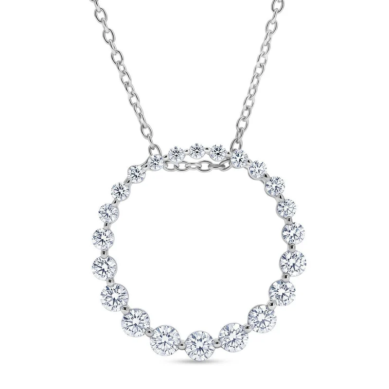 LUXURIANT DIAMOND - Lab Grown Diamant SI-GH SGL zertifiziert Schmuckset ca. 45 cm 925 Silber 750 Gelbgold vermeil ca. 1,00 ct.