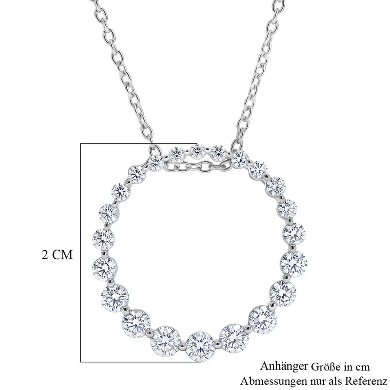 LUXURIANT DIAMOND - Lab Grown Diamant SI-GH SGL zertifiziert Schmuckset ca. 45 cm 925 Silber 750 Gelbgold vermeil ca. 1,00 ct.