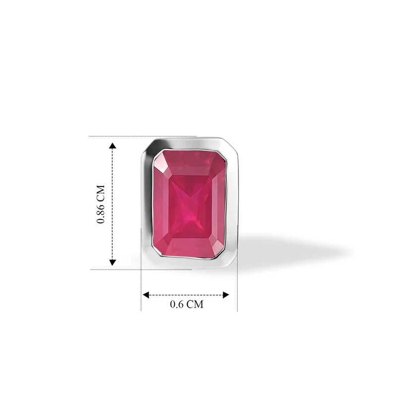 D'Joy Afrikanischer Rubin (Fissure gefüllt) Ohrringe 925 Silber Platiniert ca. 1.72 ct