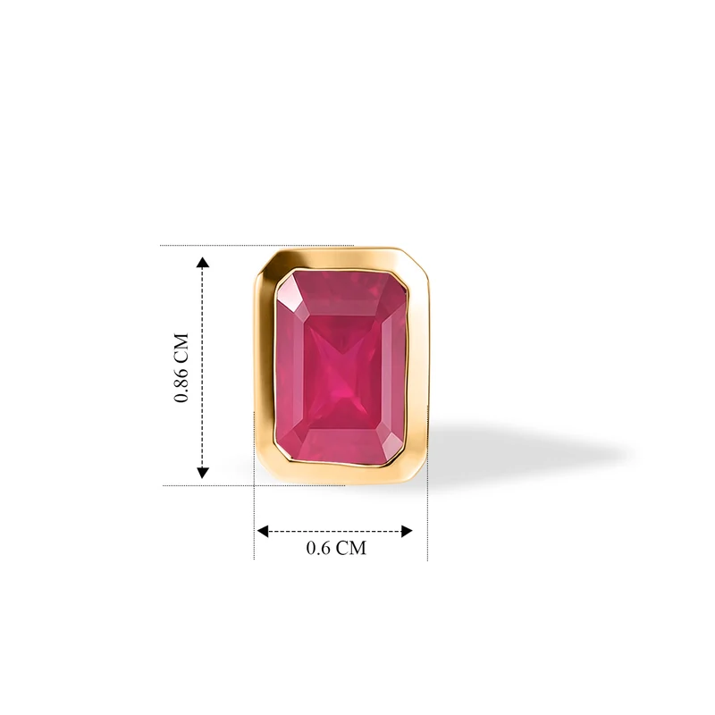 D'Joy Afrikanischer Rubin (Fissure gefüllt) Ohrringe 925 Silber Platiniert ca. 1.72 ct