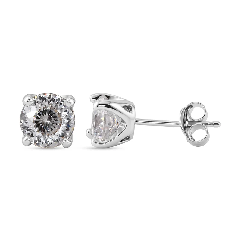 D'Joy Moissanit Ohrringe 925 Silber Vergoldet ca. 2.02 ct